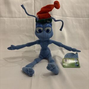 Disney A Bugs Life 1998 Flik Christmas 17"‎ Plush Stuffed Animal w/ Santa Hat